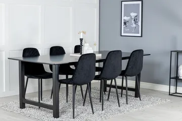 Count Spisebord 220x100 cm - Sort - Møbler - Borde - Spisebord og køkkenbord