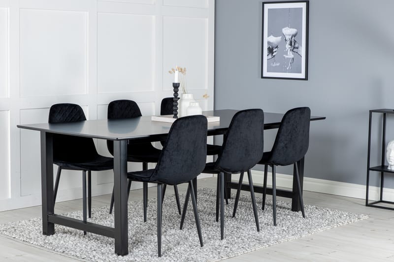 Count Spisebord 220x100 cm - Sort - Møbler - Borde - Spisebord og køkkenbord