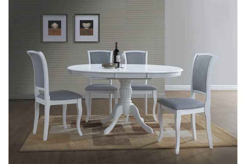 Critz Udvideligt Spisebord 106-141 cm Ovalt - Hvid - Møbler - Borde - Spisebord og køkkenbord
