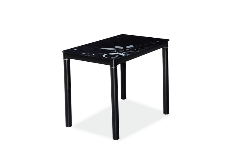 Dameara Spisebord 100 cm - Glas/Sort - Møbler - Borde - Spisebord og køkkenbord