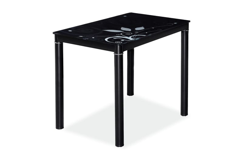 Dameara Spisebord 80 cm - Glas/Sort - Møbler - Borde - Spisebord og køkkenbord
