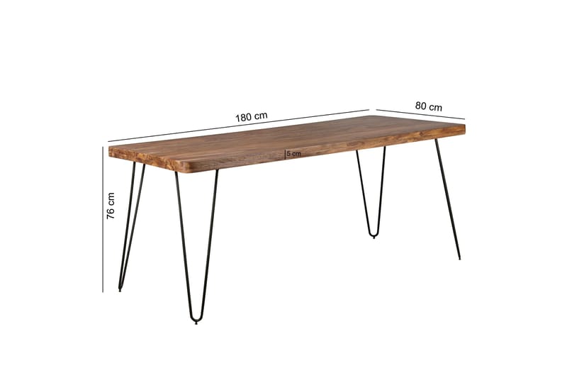 Darleena Spisebord 180 cm - Træ / natur - Møbler - Borde - Spisebord og køkkenbord