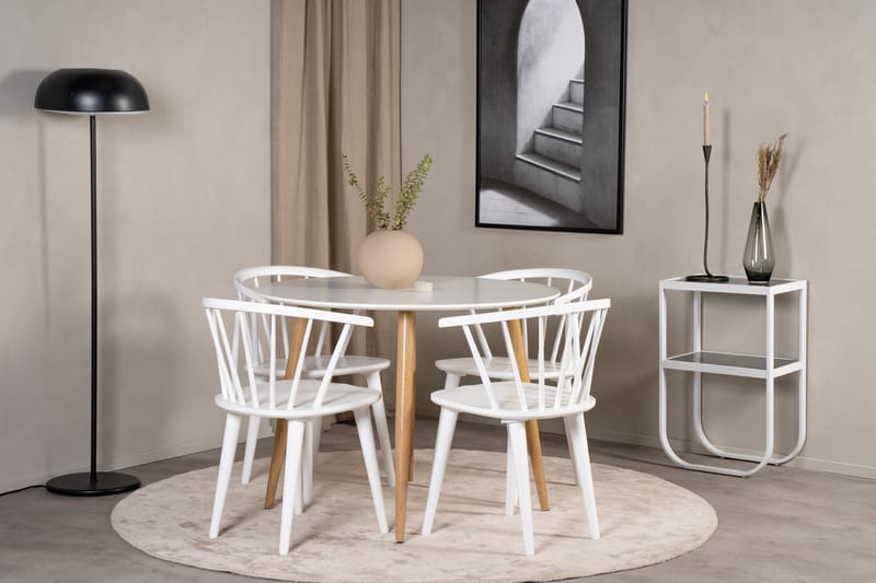 Deandra Spisebord 100 cm Hvid - Venture Home - Spisebord og køkkenbord