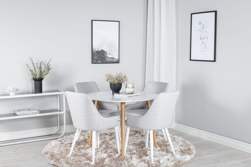 Deandra Spisebord 100 cm Hvid - Venture Home - Spisebord og køkkenbord