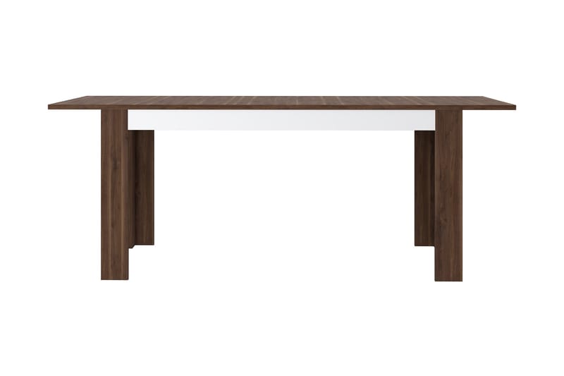 Delchevo Udvideligt Matbord 160 cm - Brun/Hvid - Spisebord og køkkenbord