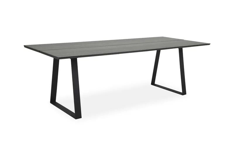 Delera Rektangulært Spisebord 190 cm i Træ med Ask- og Metaludseende - Sort - Møbler - Borde - Spisebord og køkkenbord