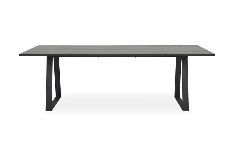 Delera Rektangulært Spisebord 190 cm i Træ med Ask- og Metaludseende, Sort