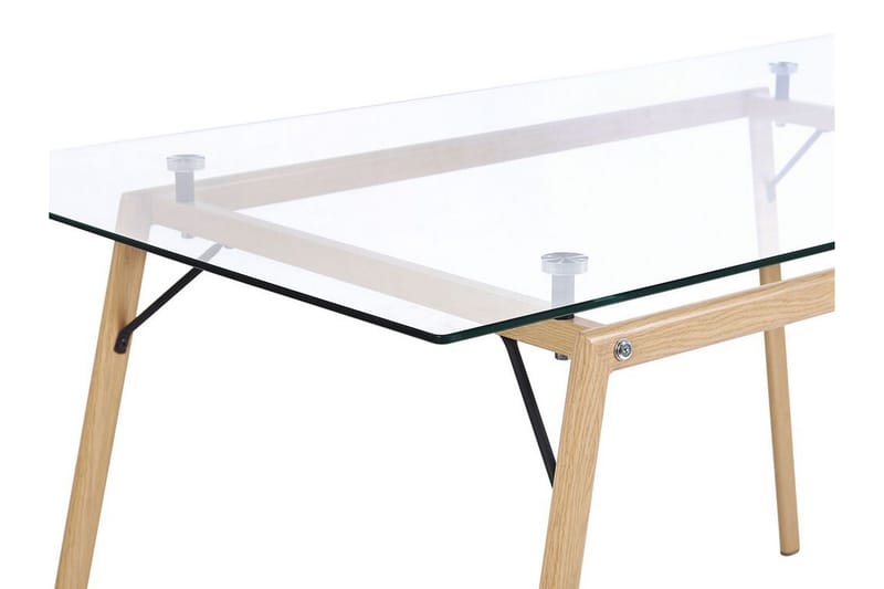 Demba Spisebord 140 cm - Transparent/Lyst Træ - Spisebord og køkkenbord