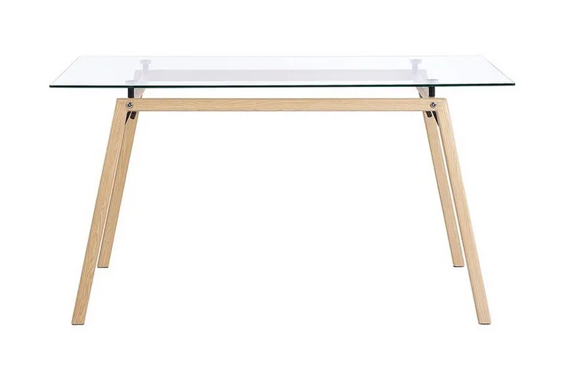 Demba Spisebord 140 cm, Transparent/Lyst Træ
