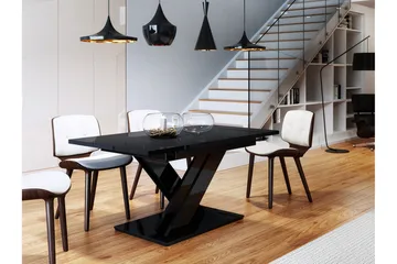Denogal Matbord 80 cm Black high gloss - Møbler - Borde - Spisebord og køkkenbord