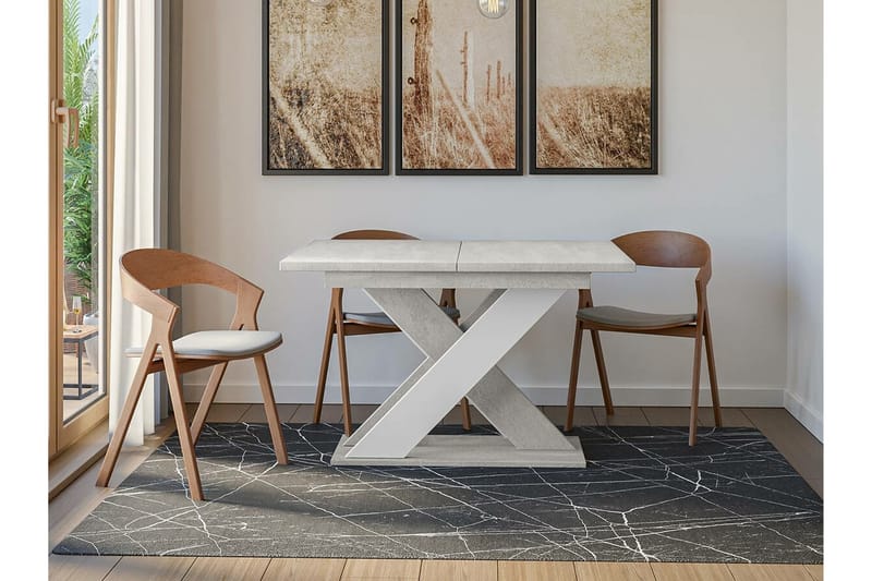Denogal Spisebord 90 cm - Hvid - Møbler - Borde - Spisebord og køkkenbord