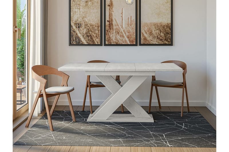 Denogal Spisebord 90 cm - Hvid - Møbler - Borde - Spisebord og køkkenbord