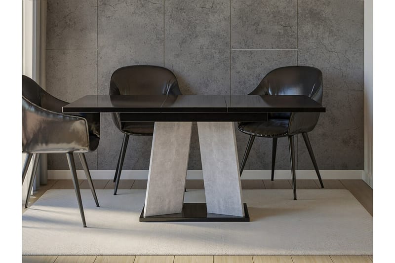 Denogal Spisebord 90 cm - Sort højglans - Møbler - Borde - Spisebord og køkkenbord