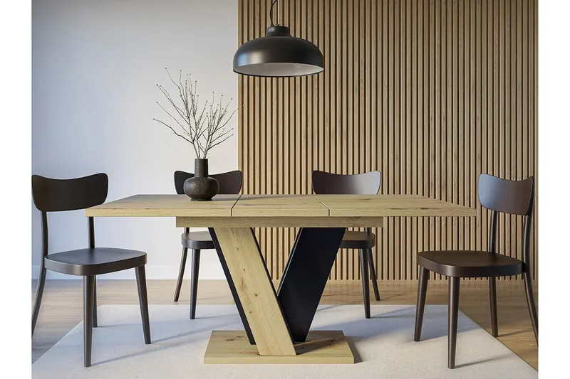 Denogal Spisebord 90 cm - Sort - Møbler - Borde - Spisebord og køkkenbord