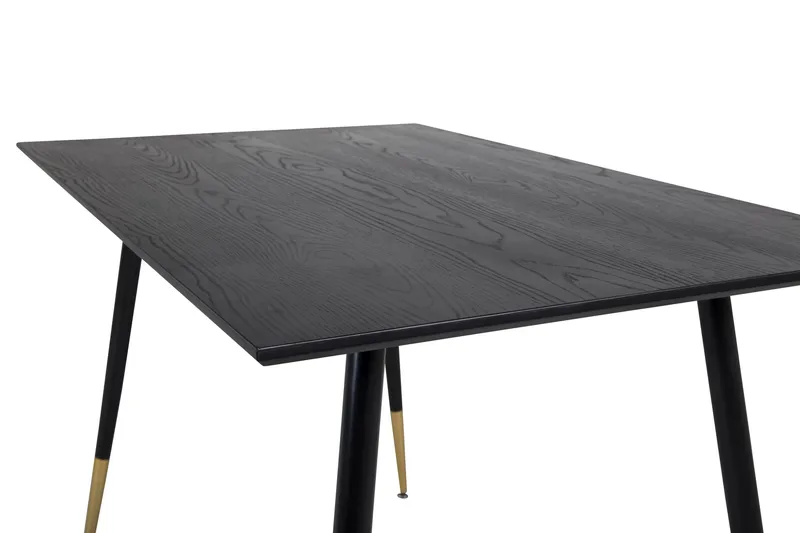Dipp Rektangulært Spisebord 120 cm med Valnød- og Metaludseende - Sort - Møbler - Borde - Spisebord og køkkenbord