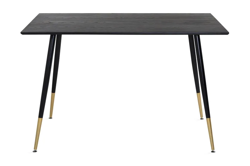 Dipp Rektangulært Spisebord 120 cm med Valnød- og Metaludseende, Sort