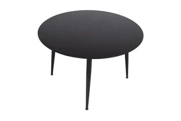Dipp Rundt Spisebord 115 cm i Træ med Mørkt Træ- og Metaludseende - Sort - Møbler - Borde - Spisebord og køkkenbord
