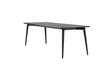 Ellis Stort Rektangulært Spisebord 230 cm med Metaludseende - Sort - Møbler - Borde - Spisebord og køkkenbord