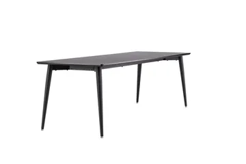 Ellis Stort Rektangulært Spisebord 230 cm med Metaludseende - Sort - Møbler - Borde - Spisebord og køkkenbord