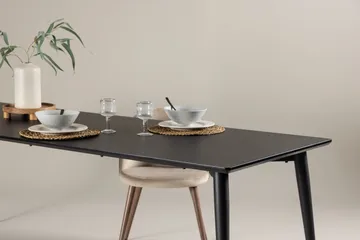 Ellis Stort Rektangulært Spisebord 230 cm med Metaludseende - Sort - Møbler - Borde - Spisebord og køkkenbord