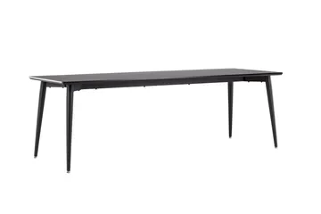 Ellis Stort Rektangulært Spisebord 230 cm med Metaludseende - Sort - Møbler - Borde - Spisebord og køkkenbord