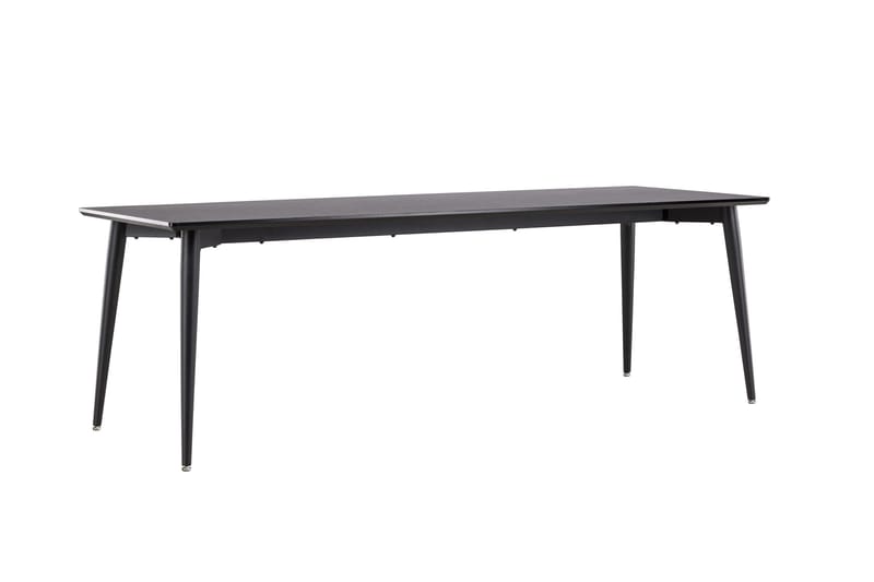 Ellis Stort Rektangulært Spisebord 230 cm med Metaludseende - Sort - Møbler - Borde - Spisebord og køkkenbord