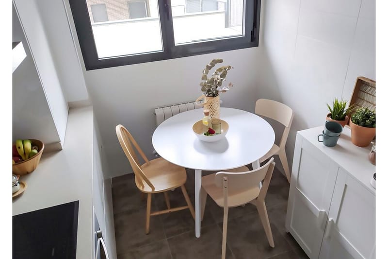 Emeroo Spisebord 100 cm - Hvid - Møbler - Borde - Spisebord og køkkenbord