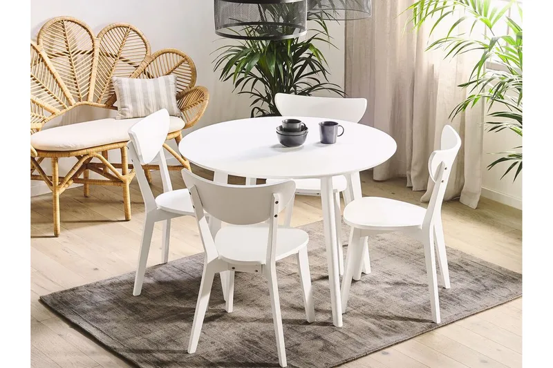 Emeroo Spisebord 100 cm - Hvid - Møbler - Borde - Spisebord og køkkenbord