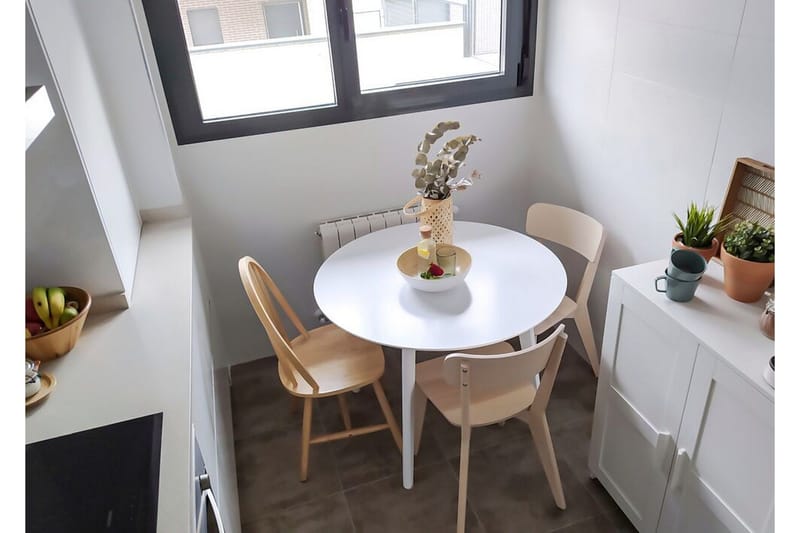 Emeroo Spisebord 100 cm - Hvid - Møbler - Borde - Spisebord og køkkenbord