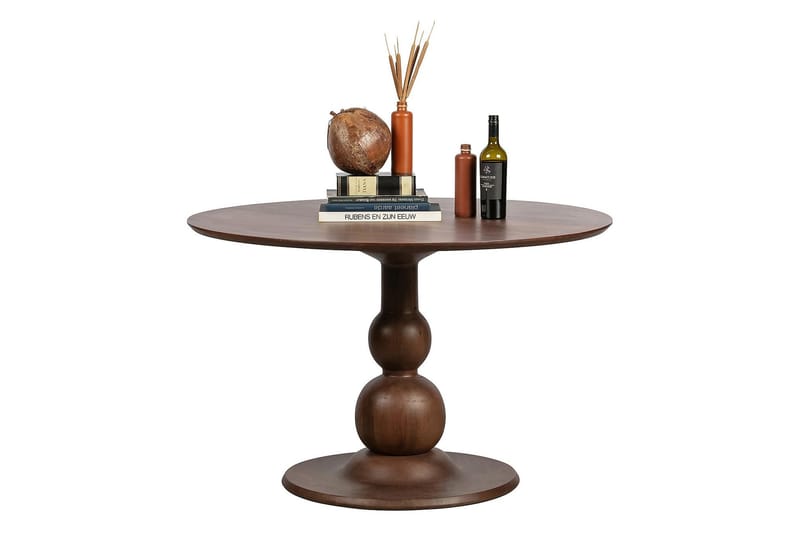 Escalarre Spisebord 120 cm Rundt - Mangotræ / Lysebrunt - Spisebord og køkkenbord