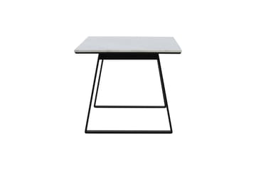 Estelle Rektangulært Spisebord 140 cm med Marmorplade og Metaludseende - Hvid - Møbler - Borde - Spisebord og køkkenbord