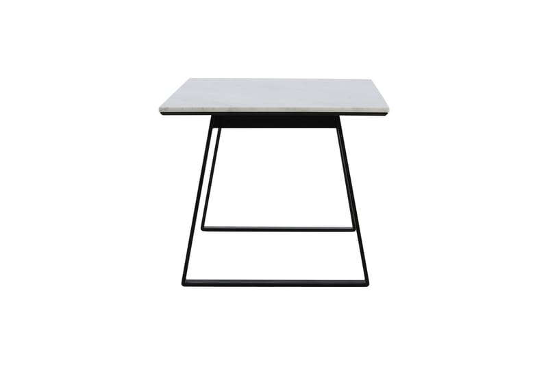 Estelle Rektangulært Spisebord 140 cm med Marmorplade og Metaludseende - Hvid - Møbler - Borde - Spisebord og køkkenbord