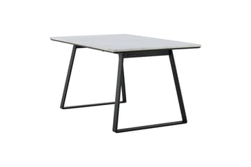 Estelle Rektangulært Spisebord 140 cm med Marmorplade og Metaludseende - Hvid - Møbler - Borde - Spisebord og køkkenbord