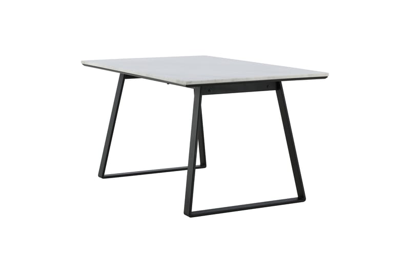 Estelle Rektangulært Spisebord 140 cm med Marmorplade og Metaludseende - Hvid - Møbler - Borde - Spisebord og køkkenbord
