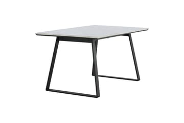 Estelle Rektangulært Spisebord 140 cm med Marmorplade og Metaludseende - Hvid - Møbler - Borde - Spisebord og køkkenbord