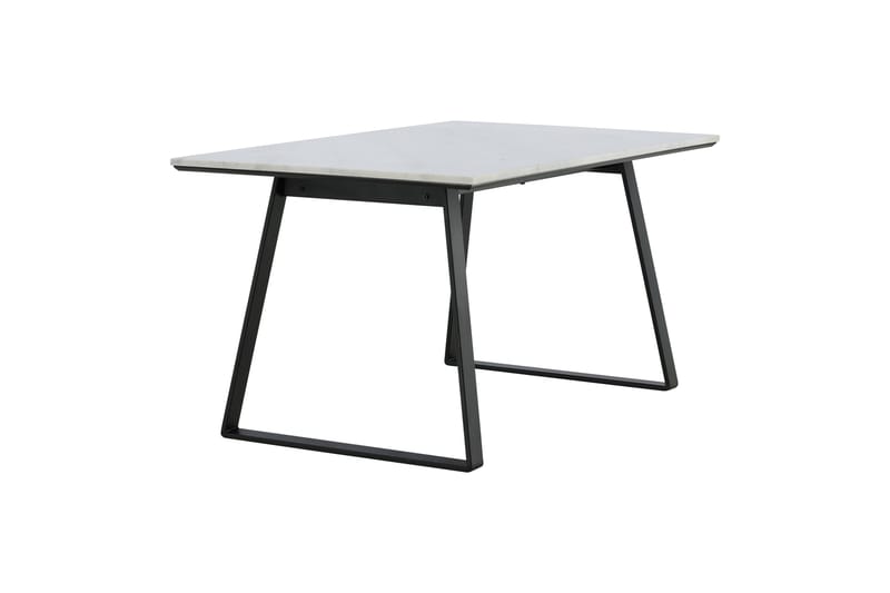 Estelle Rektangulært Spisebord 140 cm med Marmorplade og Metaludseende - Hvid - Møbler - Borde - Spisebord og køkkenbord