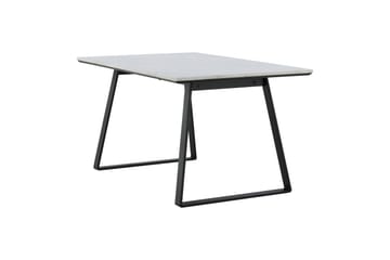 Estelle Rektangulært Spisebord 140 cm med Marmorplade og Metaludseende - Hvid - Møbler - Borde - Spisebord og køkkenbord