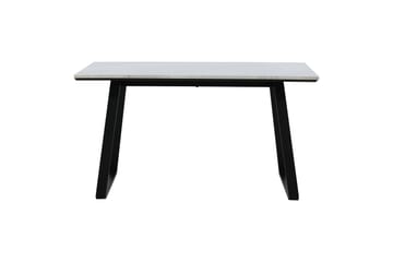 Estelle Rektangulært Spisebord 140 cm med Marmorplade og Metaludseende - Hvid - Møbler - Borde - Spisebord og køkkenbord