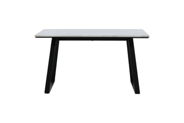 Estelle Rektangulært Spisebord 140 cm med Marmorplade og Metaludseende - Hvid - Møbler - Borde - Spisebord og køkkenbord