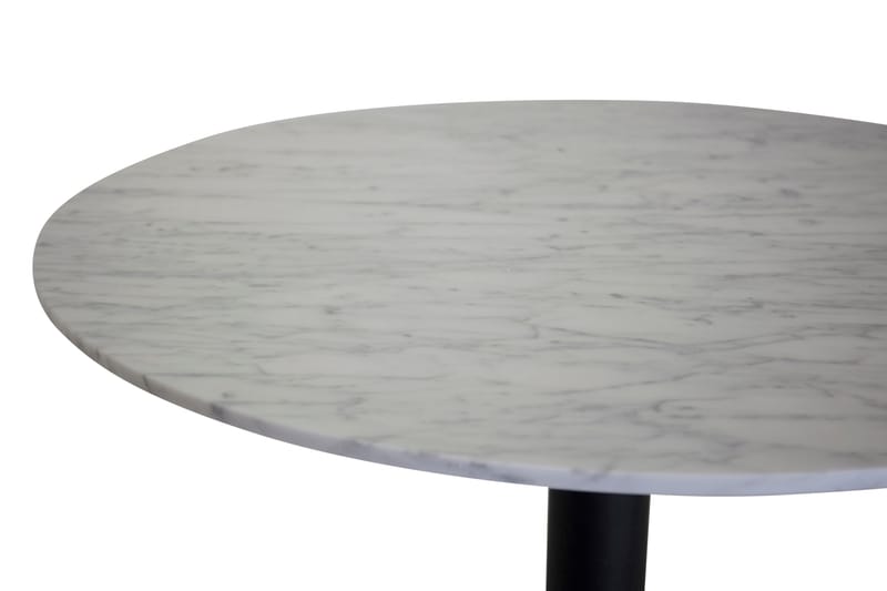 Estelle Spisebord 106 cm Rund Marmor - Hvid/Sort - Møbler - Borde - Spisebord og køkkenbord