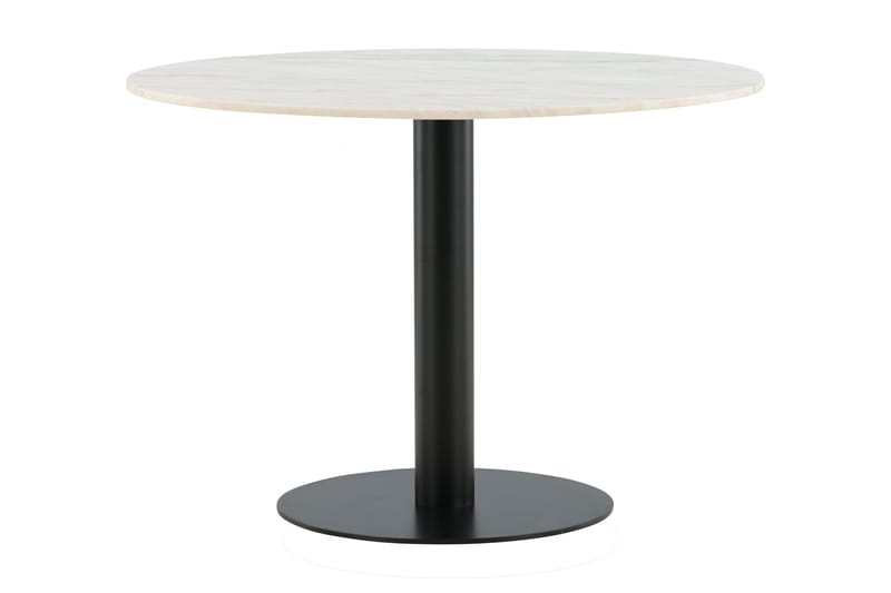 Estelle Spisebord 106 cm Rund Marmor - Hvid/Sort - Møbler - Borde - Spisebord og køkkenbord
