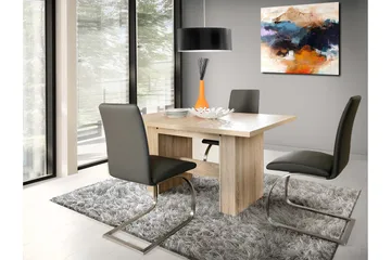 Ethelyne Udtrækkeligt Rektangulært Spisebord 140 cm i Eg - Brun - Møbler - Borde - Spisebord og køkkenbord