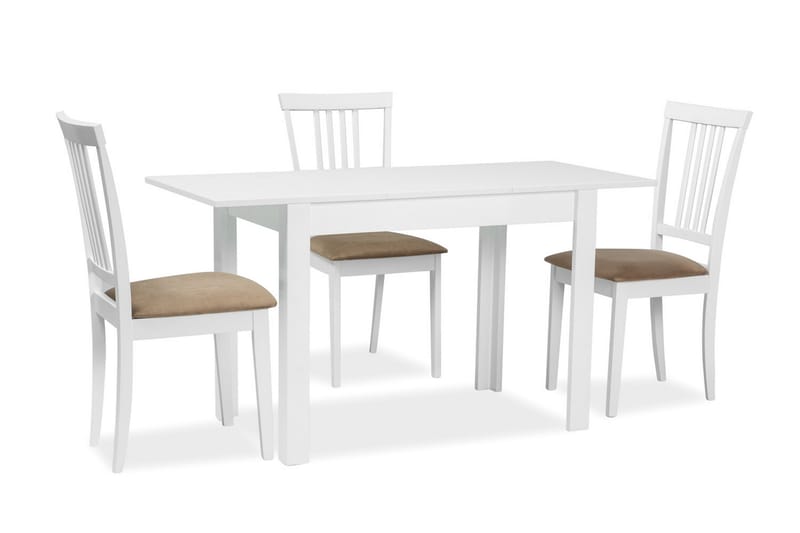 Fiorde Spisebord 80 cm - Hvid - Spisebord og køkkenbord