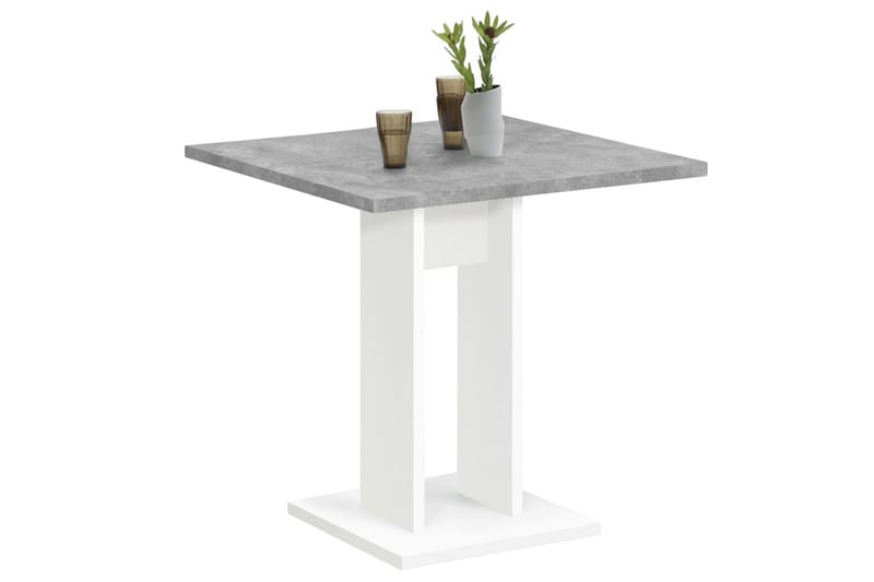 FMD spisebord 70 cm betongrå og hvid - Brun - Spisebord og køkkenbord
