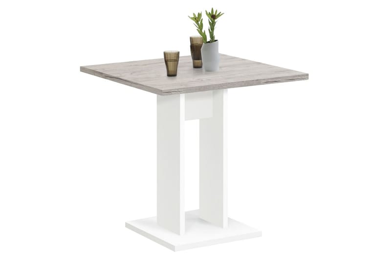 FMD spisebord 70 cm sand-egetræsfarve og hvid - Grå - Spisebord og køkkenbord