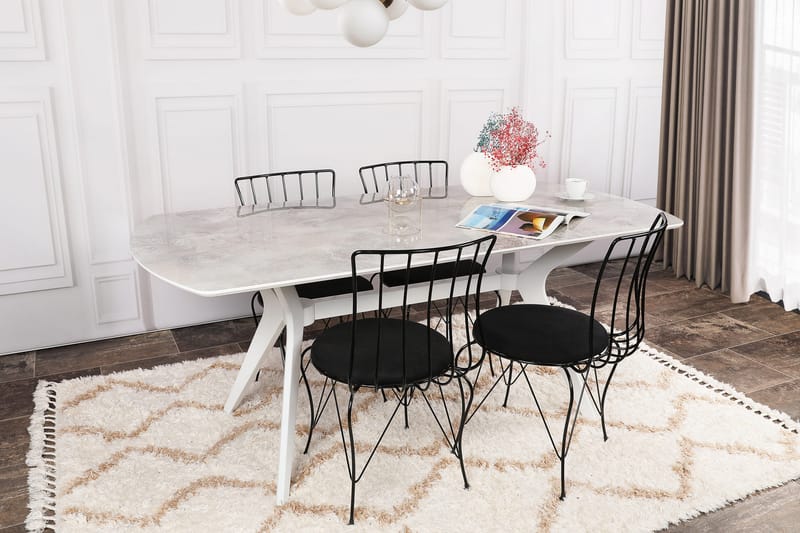 Frascone Spisebord 180x75x180 cm - Hvid - Møbler - Borde - Spisebord og køkkenbord