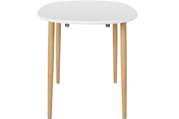 Gaeta Spisebord Ovalt 160 cm - Hvid/Natur - Møbler - Borde - Spisebord og køkkenbord