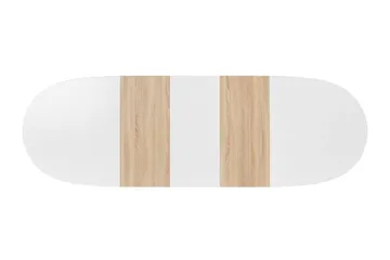 Gaeta Spisebord Ovalt 160 cm - Hvid/Natur - Møbler - Borde - Spisebord og køkkenbord