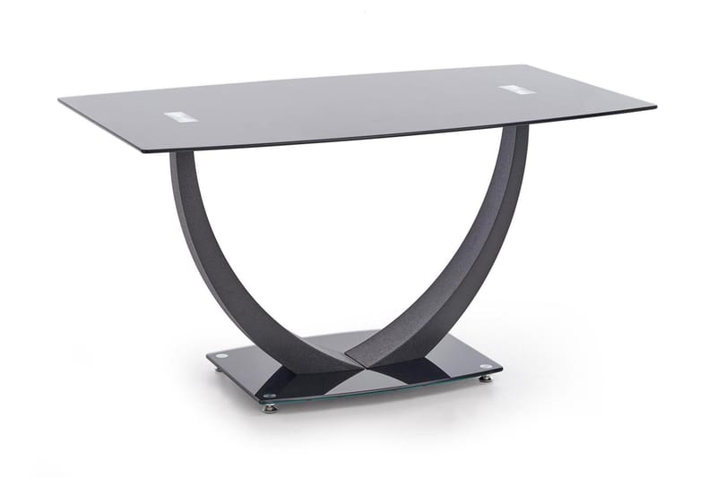 Gaford Spisebord 140 cm Glas - Sort - Møbler - Borde - Spisebord og køkkenbord
