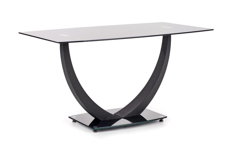 Gaford Spisebord 140 cm Glas - Sort - Spisebord og køkkenbord